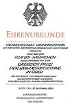Abb 02 Ehrenurkunde der Fachhochschule Weihenstephan mit ihren Instituten Zierpflanzenbau und Gemüsebau auf der IGA '83 München mit dem Großen Preis der Bundesrepublik in Gold für die besten Informationschau Balkonkastenbepflanzung und Biologische Schädlingsbekämpfung