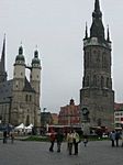 Abb 74 Halle (Saale) mit Marktkirche und Rotem Turm, 2010