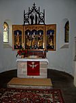 Abb 34 Der dreiteililge Schnitzaltar von 1470 in der Kirche in Peißen