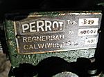 Abb 45 Typenschild Perrot-Regner von 1945 - Privatbesitz