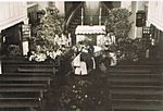 Abb 65 Großvater Gohl, aufgebahrt in der Kirche von Peißen, 01 11 1944