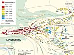 Abb 01 Bauliche Entwicklung Langenburgs von 1870 bis 2000 - unter "pdf" ist der Plan groß zu sehen (Bild Landesarchiv BW)